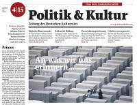 Politik & Kultur Juli/August 2015